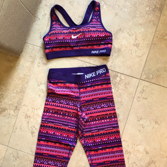 nike bra and pants set